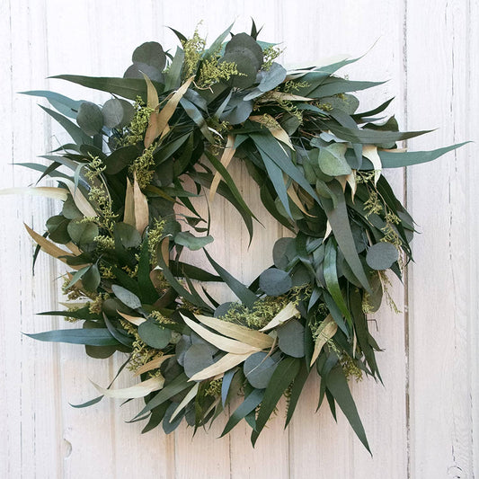 Willow and Silver Dollar Eucalyptus Wreath